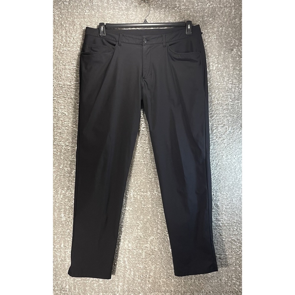 Lululemon Men ABC Pants Black Sz 38X32 Preppy Outdoor Commute Performance